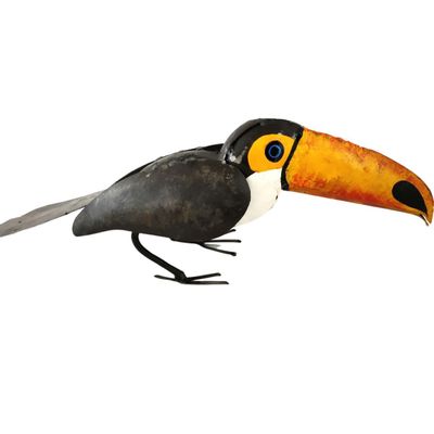 Objets de décoration - Sculpture Métal Recyclé Toucan 39cm - TERRE SAUVAGE