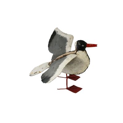 Objets de décoration - Sculpture Métal Recyclé Mouette 28cm - TERRE SAUVAGE