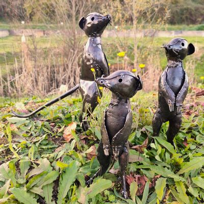 Decorative objects - Recycled Metal Sculpture Meerkat 25/30/35cm - TERRE SAUVAGE