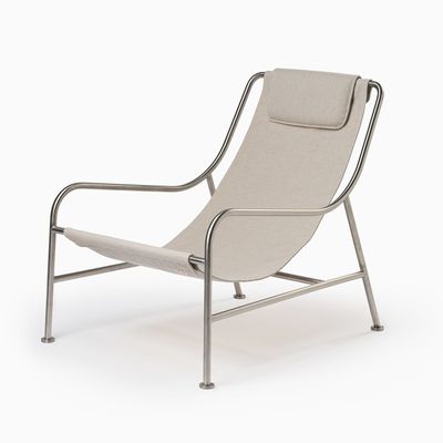 Deck chairs - Minimalist Outdoor Lounge Chair - LISBOA - MOR DESIGN