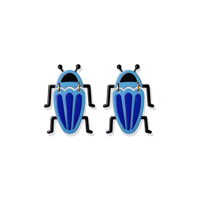 Jewelry - Blue Bug Earrings - ISUWA