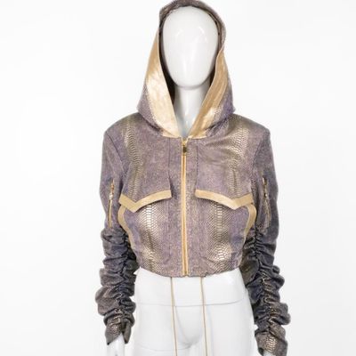 Apparel - Jacket STELLAR LEATHER Violet Gold - MONYER