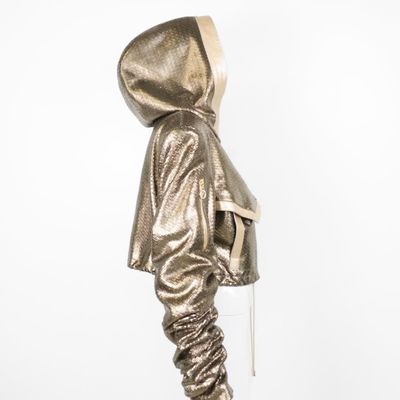 Prêt-à-porter - Jacket STELLAR LEATHER Brown Gold- handcrafted - MONYER