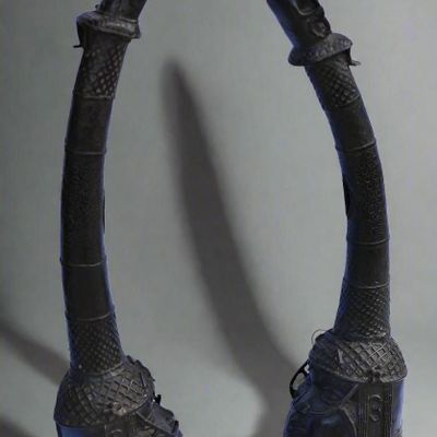 Sculptures, statuettes and miniatures - Pair of Olifant Bronze Tenders- Ife - QUINTESSENCE AFRICAINE