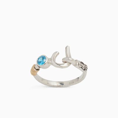 Jewelry - St. John Hook Ring with Stone - VIBE JEWELRY