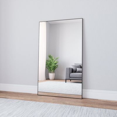 Mirrors - Large Full Length Mirror With Black Frame (80x135cm) - SCANDINAVIAN GLASSFACTORY