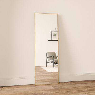 Mirrors - Full Length Mirror With Gold Frame (50x150cm) - SCANDINAVIAN GLASSFACTORY
