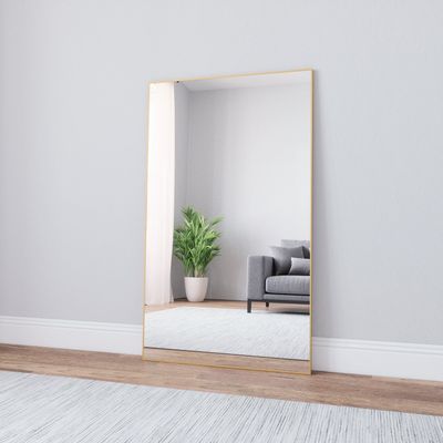 Mirrors - Large Full Length Mirror With Gold Frame (80x135cm) - SCANDINAVIAN GLASSFACTORY