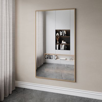 Mirrors - Large Full Length Mirror With Birch Frame (100x170cm) - SCANDINAVIAN GLASSFACTORY