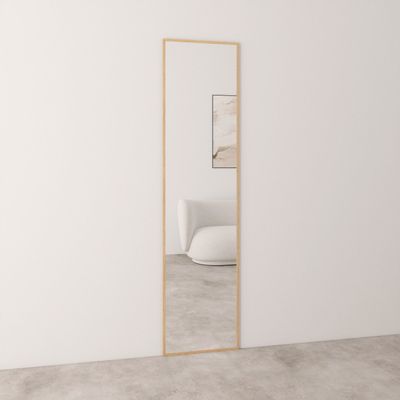 Mirrors - Full Length Mirror With Oak Frame (50x200cm) - SCANDINAVIAN GLASSFACTORY
