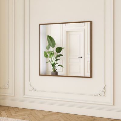 Miroirs - Miroir mural avec cadre en aulne (100x100cm) - SCANDINAVIAN GLASSFACTORY