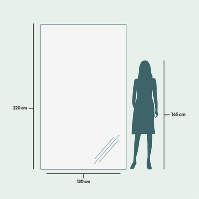 Mirrors - Extra Large Full Length Mirror With Alder Frame (130x220cm) - SCANDINAVIAN GLASSFACTORY