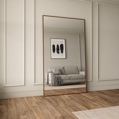 Mirrors - Extra Large Full Length Mirror With Alder Frame (130x220cm) - SCANDINAVIAN GLASSFACTORY