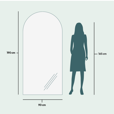 Miroirs - Arch - Grand miroir moderne (90x190cm) - SCANDINAVIAN GLASSFACTORY