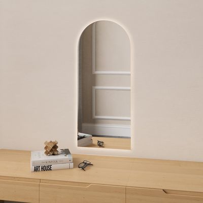 Mirrors - Arch - Modern Mirror With LED-Lights (30x70cm) - SCANDINAVIAN GLASSFACTORY