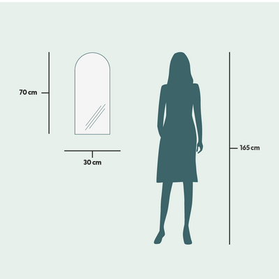 Mirrors - Arch - Modern Mirror With LED-Lights (30x70cm) - SCANDINAVIAN GLASSFACTORY