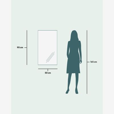 Miroirs pour salle de bain - Miroir LED carré Full Lux (50 x 90 cm) - SCANDINAVIAN GLASSFACTORY