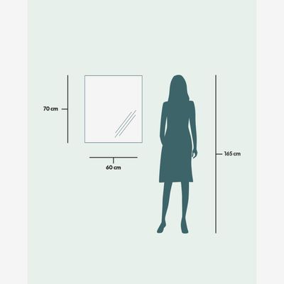 Miroirs pour salle de bain - Miroir LED carré Full Lux (60 x 70 cm) - SCANDINAVIAN GLASSFACTORY