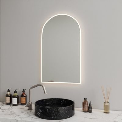 Bathroom mirrors - Full Lux Arch LED Mirror (60x100cm) - SCANDINAVIAN GLASSFACTORY