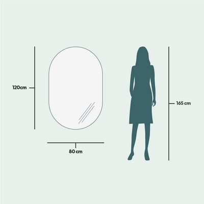 Miroirs pour salle de bain - Miroir LED ovale Full Lux (80 x 120 cm) - SCANDINAVIAN GLASSFACTORY