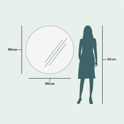 Miroirs pour salle de bain - Miroir LED rond Full Lux (100 cm) - SCANDINAVIAN GLASSFACTORY