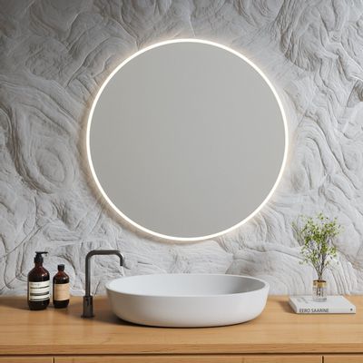 Bathroom mirrors - Full Lux Round LED Mirror (80cm) - SCANDINAVIAN GLASSFACTORY