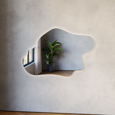 Miroirs - Island - Miroir sans cadre avec rétroéclairage (125x83cm) - SCANDINAVIAN GLASSFACTORY