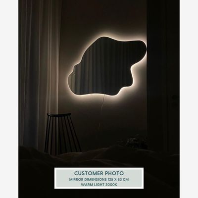 Miroirs - Island - Miroir sans cadre avec rétroéclairage (125x83cm) - SCANDINAVIAN GLASSFACTORY