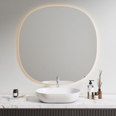 Mirrors - Ellipse Shaped Mirror with Lights (120cm) - SCANDINAVIAN GLASSFACTORY