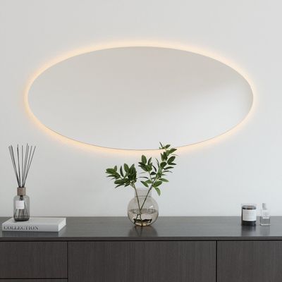 Miroirs - Miroir Ovale Avec Lumières (60x130cm) - SCANDINAVIAN GLASSFACTORY