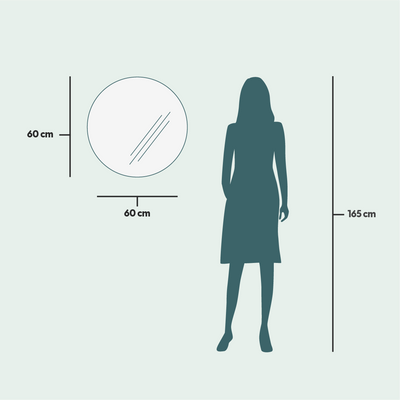 Mirrors - Ellipse Shaped Mirror with Lights (60cm) - SCANDINAVIAN GLASSFACTORY