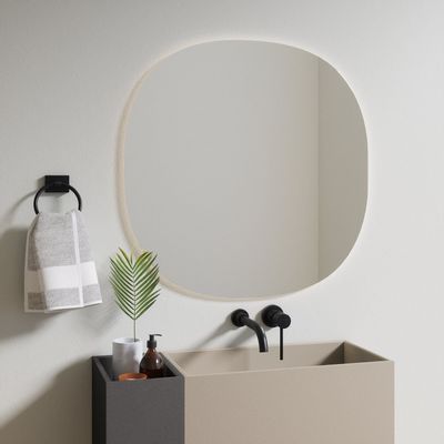 Mirrors - Ellipse Shaped Mirror with Lights (80cm) - SCANDINAVIAN GLASSFACTORY