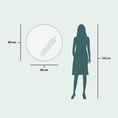 Mirrors - Ellipse Shaped Mirror with Lights (80cm) - SCANDINAVIAN GLASSFACTORY