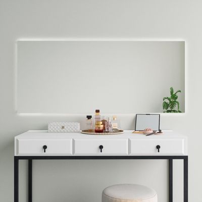 Mirrors - Rectangular Mirror With Lights (140x60cm) - SCANDINAVIAN GLASSFACTORY
