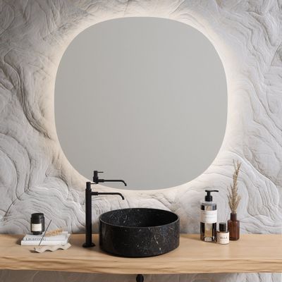 Mirrors - Ellipse Shaped Mirror with Lights (90cm) - SCANDINAVIAN GLASSFACTORY