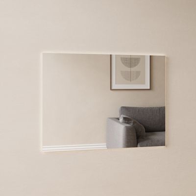 Mirrors - Rectangular Mirror With Lights (80x60cm) - SCANDINAVIAN GLASSFACTORY