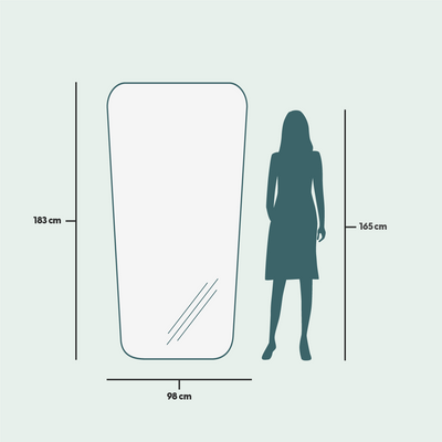 Mirrors - Retro Style Full Length Mirror (98x183cm) - SCANDINAVIAN GLASSFACTORY