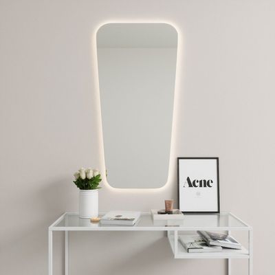 Mirrors - Retro Style Mirror With Lights (60x120cm) - SCANDINAVIAN GLASSFACTORY