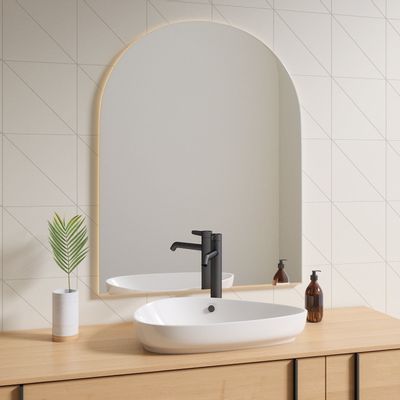 Mirrors - Half Arch Mirror With Lights (80x100cm) - SCANDINAVIAN GLASSFACTORY