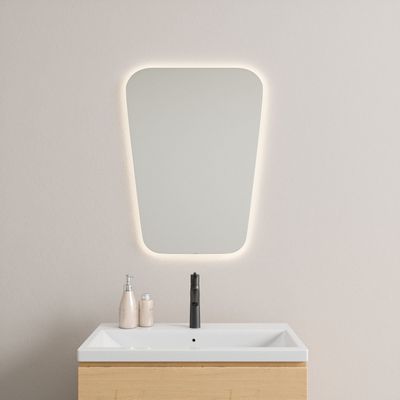Mirrors - Retro Style Mirror With Lights (60x80cm) - SCANDINAVIAN GLASSFACTORY