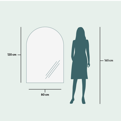 Miroirs - Miroir demi-arche avec lumières (80x120cm) - SCANDINAVIAN GLASSFACTORY