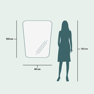 Mirrors - Retro Style Mirror With Lights (80x100cm) - SCANDINAVIAN GLASSFACTORY