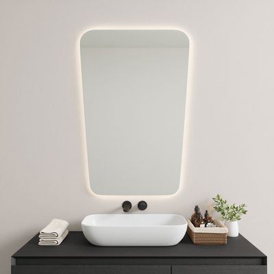Mirrors - Retro Style Mirror With Lights (80x120cm) - SCANDINAVIAN GLASSFACTORY
