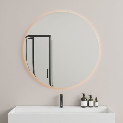 Mirrors - Round Mirror With LED-Lights (100cm) - SCANDINAVIAN GLASSFACTORY