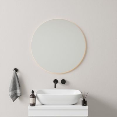 Mirrors - Round Mirror With LED-Lights (70cm) - SCANDINAVIAN GLASSFACTORY
