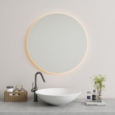 Miroirs - Miroir rond avec lumières LED (80 cm) - SCANDINAVIAN GLASSFACTORY