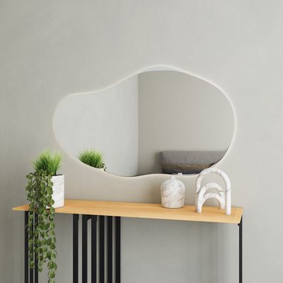 Miroirs - Sable - Miroir Asymétrique Avec Lumières (75x130cm) - SCANDINAVIAN GLASSFACTORY