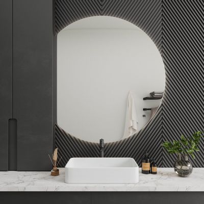 Mirrors - Special Shape Mirror With Lights (104x130cm) - SCANDINAVIAN GLASSFACTORY