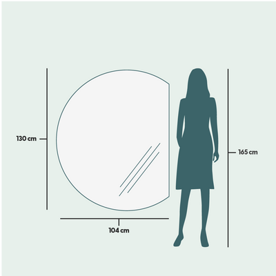 Miroirs - Miroir de forme spéciale avec lumières (104x130cm) - SCANDINAVIAN GLASSFACTORY