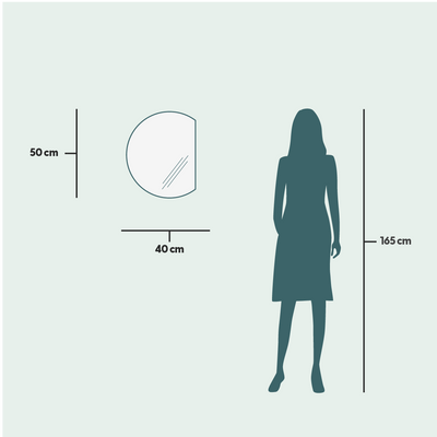 Miroirs - Miroir de forme spéciale avec lumières (40x50cm) - SCANDINAVIAN GLASSFACTORY